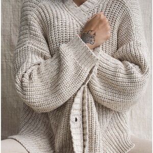 Indigo Luna- Helga Cardigan Oat, NWT